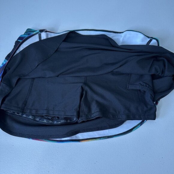 Athleta Laser Beam Bustle Skort Small Multicolor Tennis Running Athletic - Picture 3 of 10